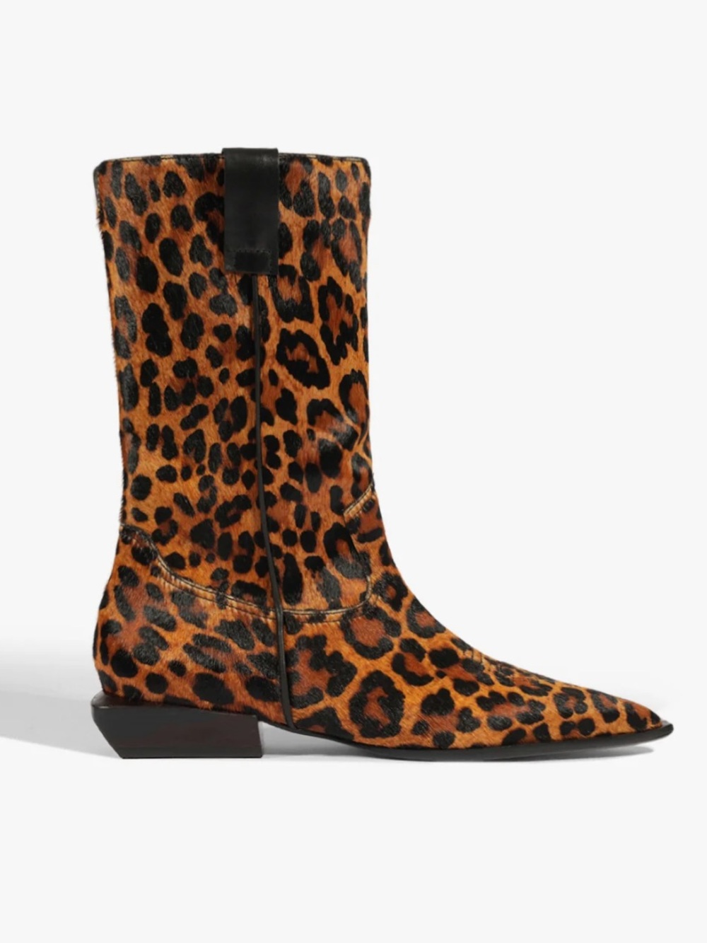 Schutz Ashley Leopard Calf Hair Western Boots NWT Size 5.5